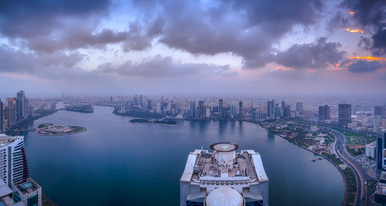 Aerial view of Sharjah